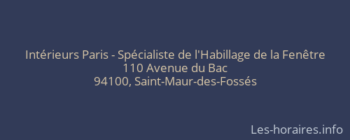 Intérieurs Paris - Spécialiste de l'Habillage de la Fenêtre
