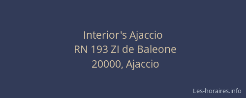Interior's Ajaccio