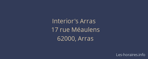 Interior's Arras