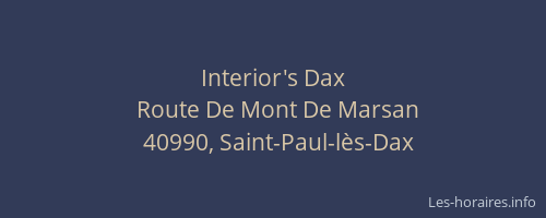 Interior's Dax
