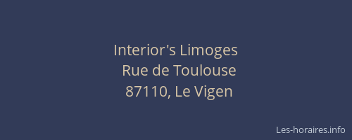 Interior's Limoges