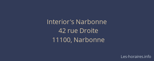 Interior's Narbonne