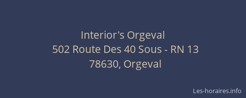 Interior's Orgeval