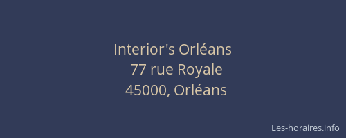 Interior's Orléans