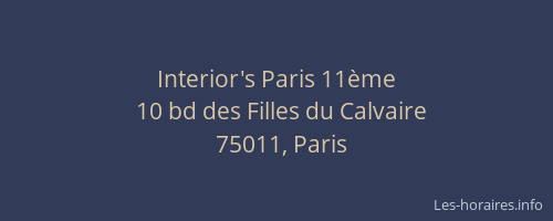 Interior's Paris 11ème