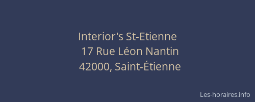 Interior's St-Etienne