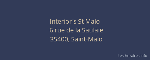 Interior's St Malo