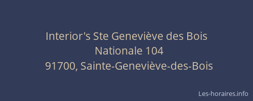 Interior's Ste Geneviève des Bois