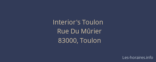 Interior's Toulon