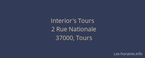 Interior's Tours