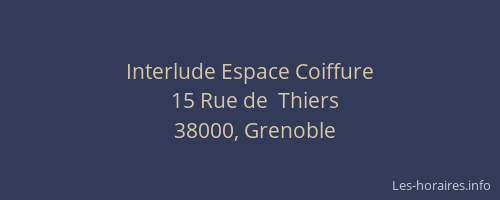 Interlude Espace Coiffure