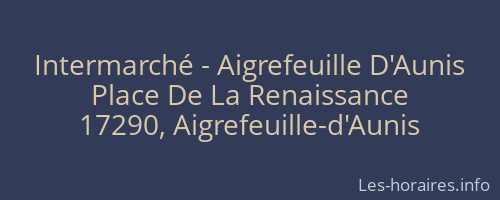 Intermarché - Aigrefeuille D'Aunis