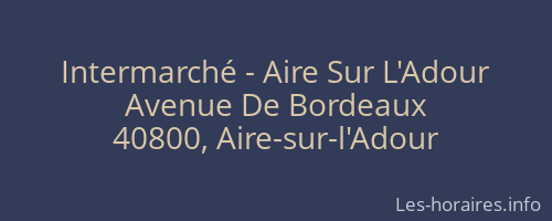 Intermarché - Aire Sur L'Adour