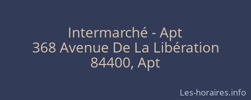 Intermarché - Apt