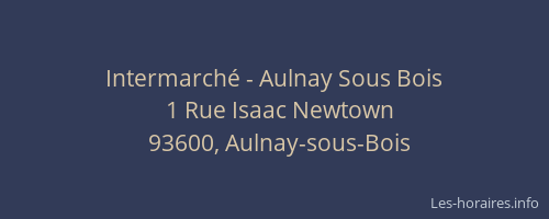 Intermarché - Aulnay Sous Bois