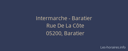 Intermarche - Baratier