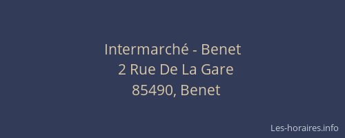 Intermarché - Benet