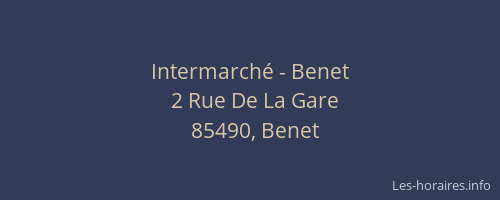Intermarché - Benet