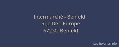 Intermarché - Benfeld