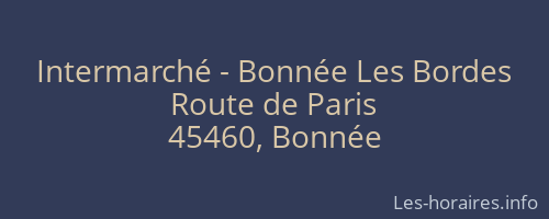 Intermarché - Bonnée Les Bordes