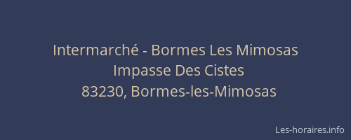 Intermarché - Bormes Les Mimosas