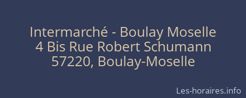 Intermarché - Boulay Moselle