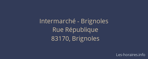 Intermarché - Brignoles