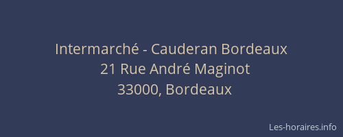 Intermarché - Cauderan Bordeaux