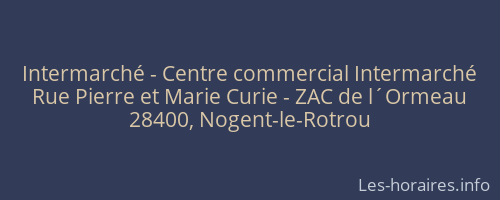 Intermarché - Centre commercial Intermarché