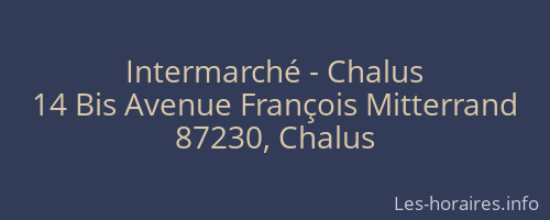 Intermarché - Chalus