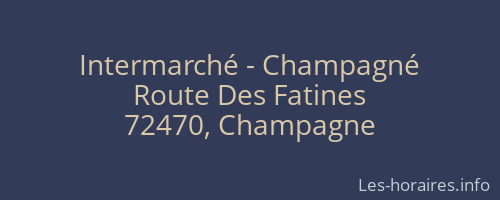 Intermarché - Champagné