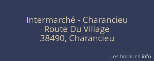 Intermarché - Charancieu