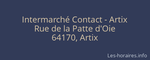 Intermarché Contact - Artix