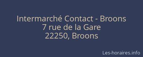 Intermarché Contact - Broons
