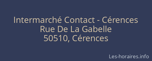 Intermarché Contact - Cérences