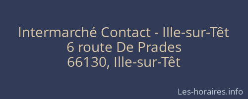 Intermarché Contact - Ille-sur-Têt