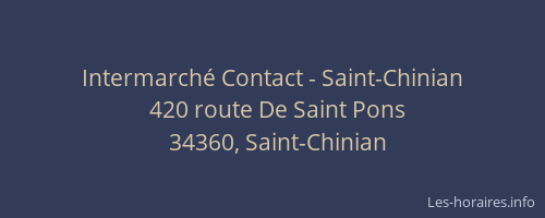 Intermarché Contact - Saint-Chinian