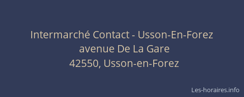 Intermarché Contact - Usson-En-Forez
