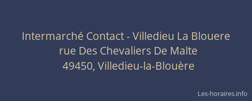 Intermarché Contact - Villedieu La Blouere