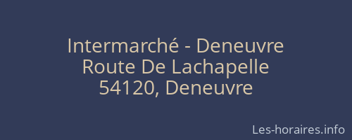 Intermarché - Deneuvre