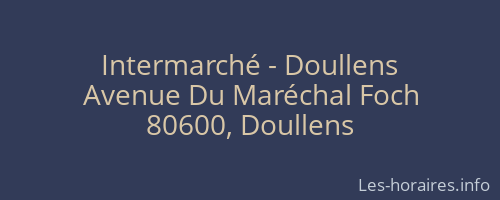 Intermarché - Doullens