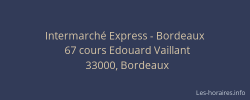 Intermarché Express - Bordeaux
