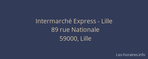 Intermarché Express - Lille