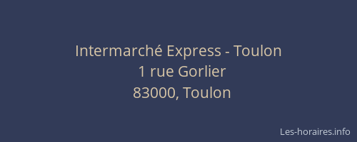 Intermarché Express - Toulon