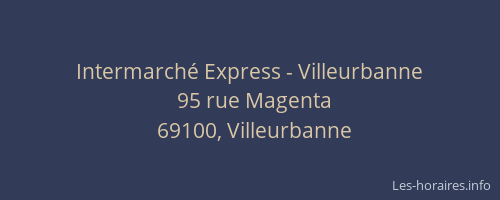 Intermarché Express - Villeurbanne