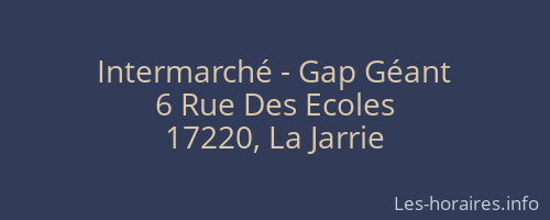 Intermarché - Gap Géant