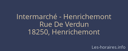 Intermarché - Henrichemont