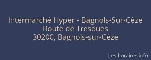 Intermarché Hyper - Bagnols-Sur-Cèze
