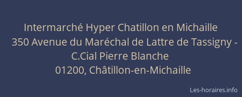 Intermarché Hyper Chatillon en Michaille