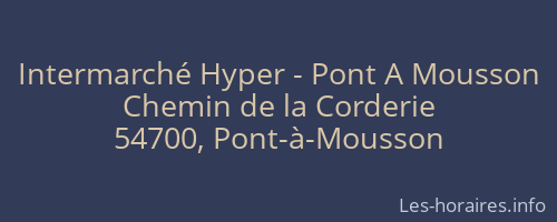 Intermarché Hyper - Pont A Mousson